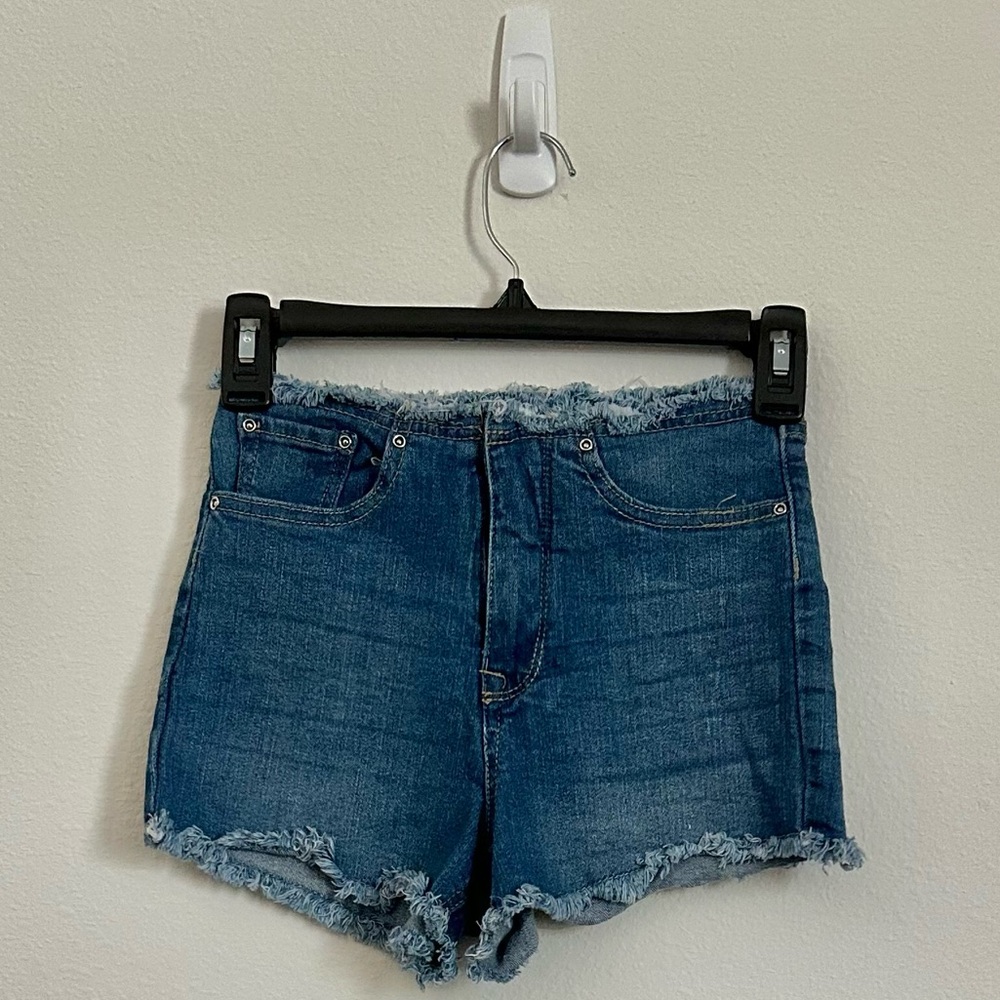 Stay Chic Distressed Denim Shorts
